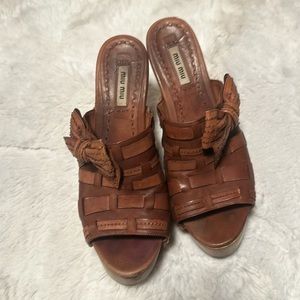Miu miu shoes size 37 brown used